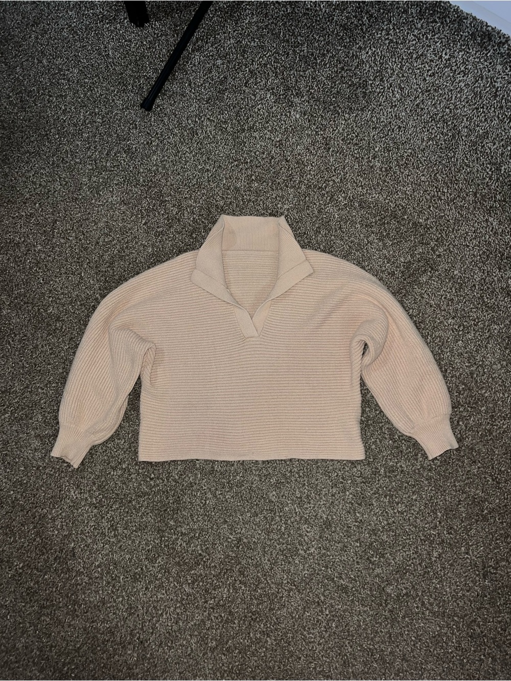 Cozy Vintage OG Cream Cowl Neck Ribbed Sweatshirt